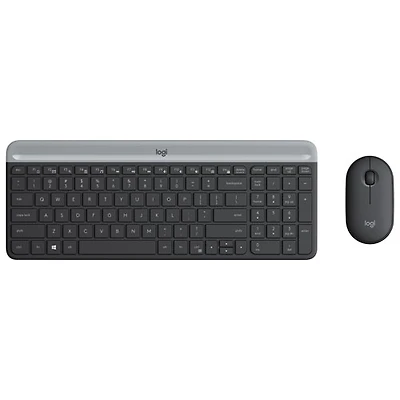 Ensemble avec clavier mince et souris optique sans fil MK 470 de Logitech - Noir