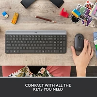 Ensemble avec clavier mince et souris optique sans fil MK 470 de Logitech - Noir