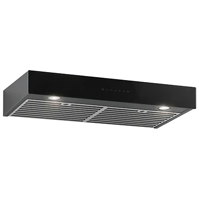 Hotte de dessous d'armoire de 30 po de Best (UCB3I30BLSB) - Acier inoxydable noir avec verre