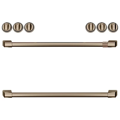 Ensemble de poignées 8 pièces pour surface de cuisson électrique Café (CXFCEHKPMBZ) - Bronze brossé
