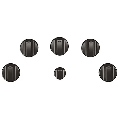 Ensemble de boutons de 5 pièces pour surface de cuisson électrique Café (CXCE1HKPMBT) - Noir brossé