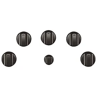 Ensemble de boutons de 5 pièces pour surface de cuisson électrique Café (CXCE1HKPMBT) - Noir brossé