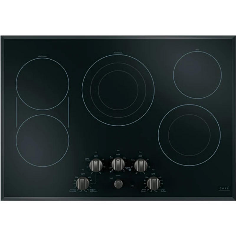 Ensemble de boutons de 5 pièces pour surface de cuisson électrique Café (CXCE1HKPMBT) - Noir brossé