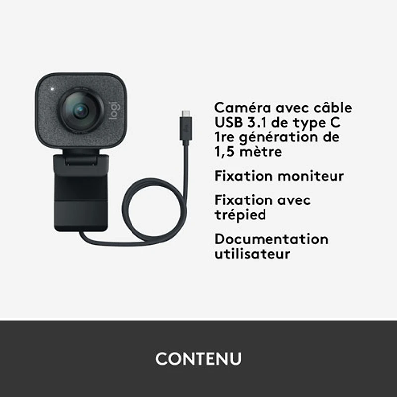 Logitech StreamCam Plus Full HD 1080p Webcam - Graphite