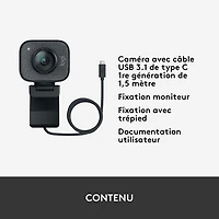 Logitech StreamCam Plus Full HD 1080p Webcam - Graphite