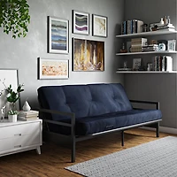 Futon contemporain Rio de DHP - Bleu
