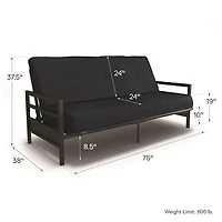 Futon contemporain Rio de DHP - Bleu