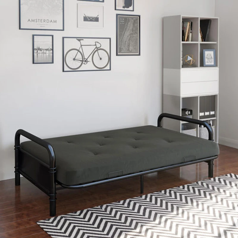 DHP Mali Contemporary Polyester Futon - Grey