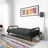 DHP Mali Contemporary Polyester Futon - Grey