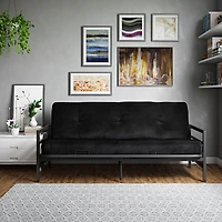 DHP Rio Contemporary Polyester Futon - Black