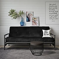 DHP Rio Contemporary Polyester Futon - Black