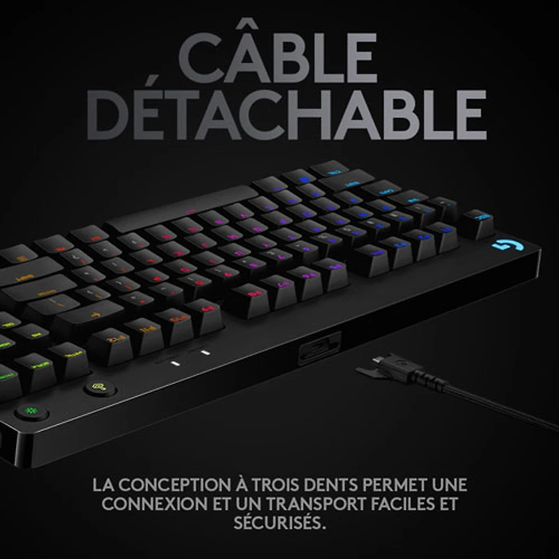 Logitech G Pro Backlit Mechanical GX Blue Clicky Gaming Keyboard