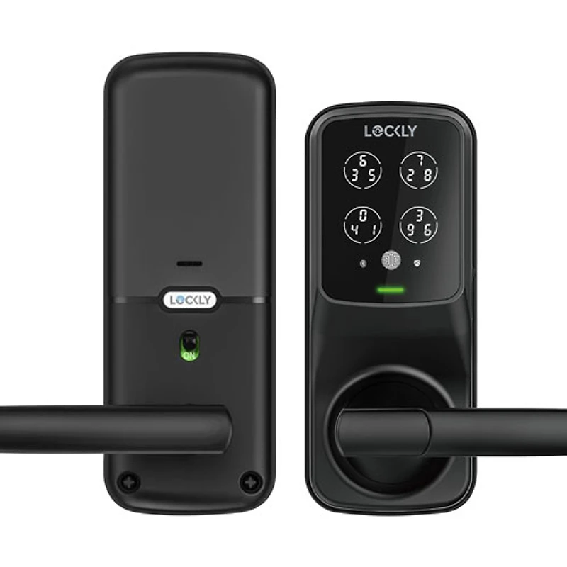 Serrure intelligente à verrou/lecteur d'empreintes Bluetooth Secure Plus de Lockly - Noir mat
