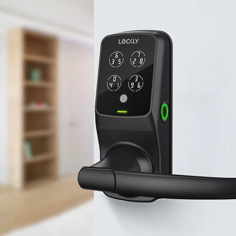 Serrure intelligente à verrou/lecteur d'empreintes Bluetooth Secure Plus de Lockly - Noir mat