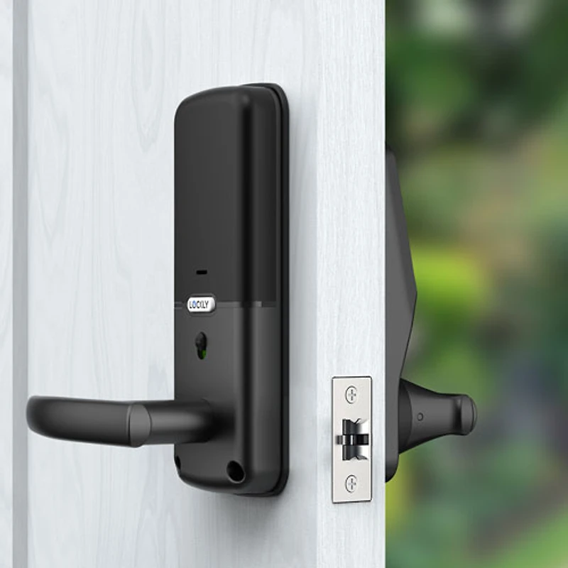 Serrure intelligente à verrou/lecteur d'empreintes Bluetooth Secure Plus de Lockly - Noir mat