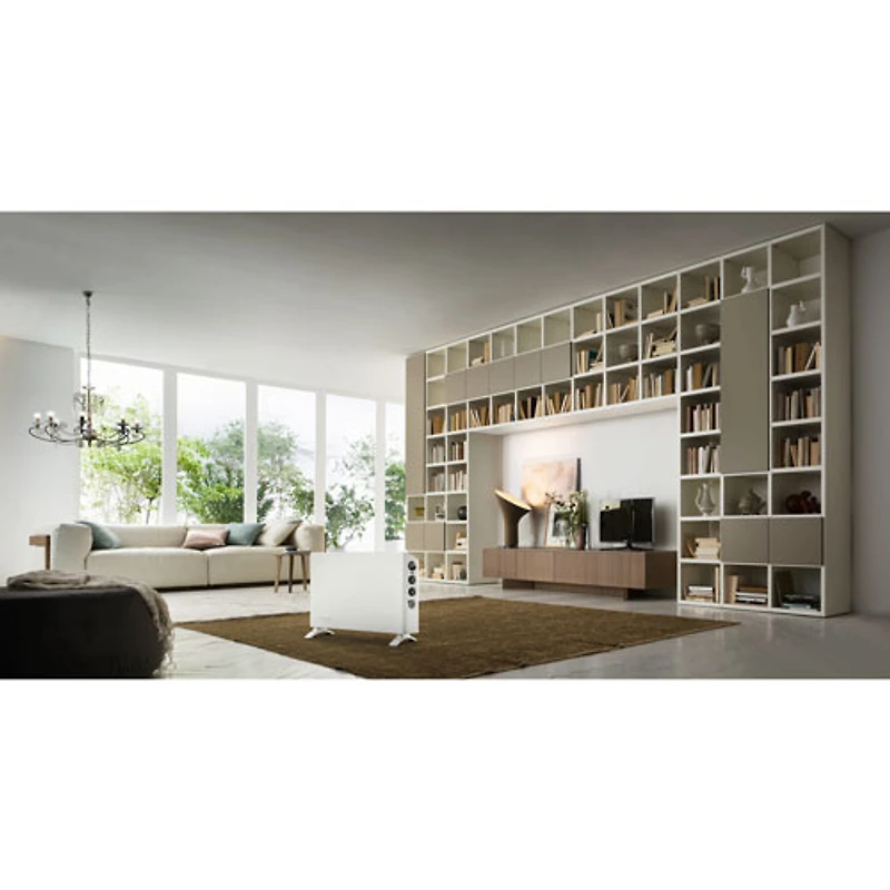 De'Longhi Slim Style Indoor Manual Panel Heater - 27" - White