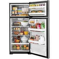 GE 28" 16.6 Cu. Ft. Top Freezer Refrigerator (GTE17GSNRSS) - Stainless Steel