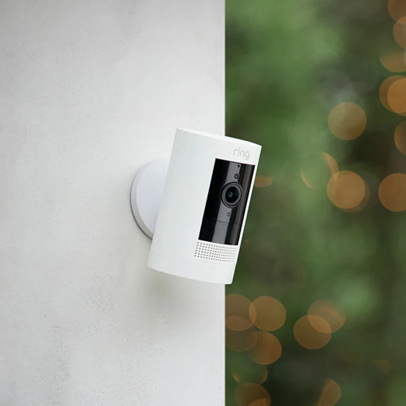 Caméra IP HD 1080p sans fil d'extérieur Stick Up Cam de Ring - Blanc