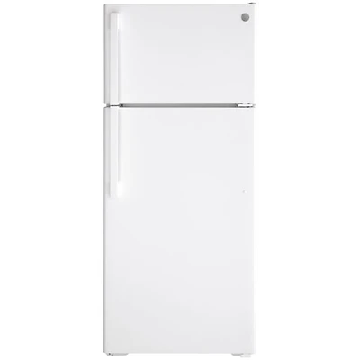 GE 28" 17.5 Cu. Ft. Top Freezer Refrigerator (GTE18DTNRWW) - White