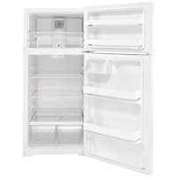 GE 28" 16.6 Cu. Ft. Top Freezer Refrigerator (GTE17DTNRWW) - White
