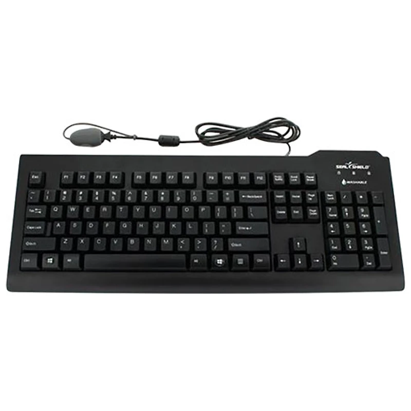 Clavier rétroéclairé étanche pleine grandeur avec fil Clean Glow de Seal Shield - Anglais