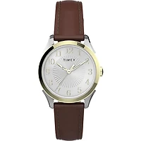 Timex 28mm Women's Dress Watch - Tan/Silver