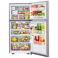 Réfrigérateur à congélateur supérieur 20,2 pi³ 30 po de LG avec éclairage DEL (LTCS20020S) - Inox