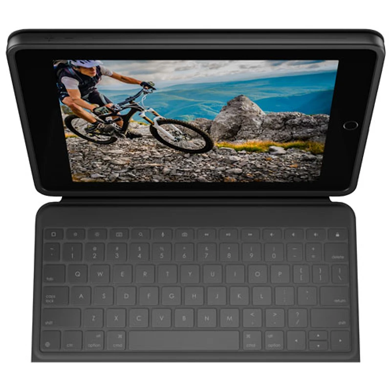 Logitech Rugged Folio Keyboard Case for iPad (9th/8th/7th Gen) - Black