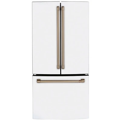 Café 33" 18.6 Cu. Ft. French Door Refrigerator with Water Dispenser (CWE19SP4NW2) - Matte White