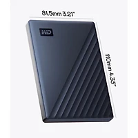 Disque dur portatif USB 3.0 My Passport de 5 To de WD pour Mac (WDBA2F0050BBL-WESN) - Bleu