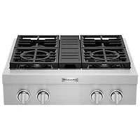 KitchenAid 30" 4-Burner Gas Cooktop (KCGC500JSS) - Stainless Steel
