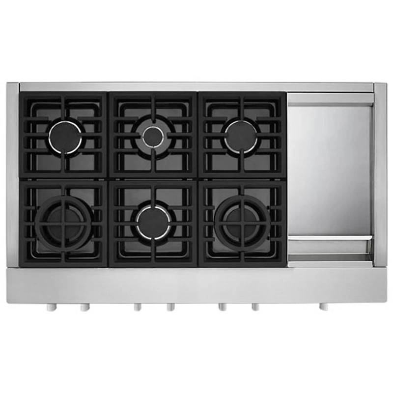 Kitchenaid Commercial Style 48" Gas Cooktop (KCGC558JSS) - Stainless Steel