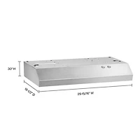 Whirlpool 30" Under Cabinet Range Hood (WVU17UC0JS) - Stainless Steel