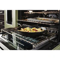 KitchenAid 48" 6.3 Cu. Ft. True Convection Double Oven 6-Burner Dual Fuel Range (KFDC558JAV) -Avocado
