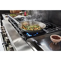 KitchenAid 48" 6.3 Cu. Ft. True Convection Double Oven 6-Burner Dual Fuel Range (KFDC558JAV) -Avocado