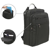 Sac à dos intelligent en polyester de 600 deniers de Club Rochelier - Noir