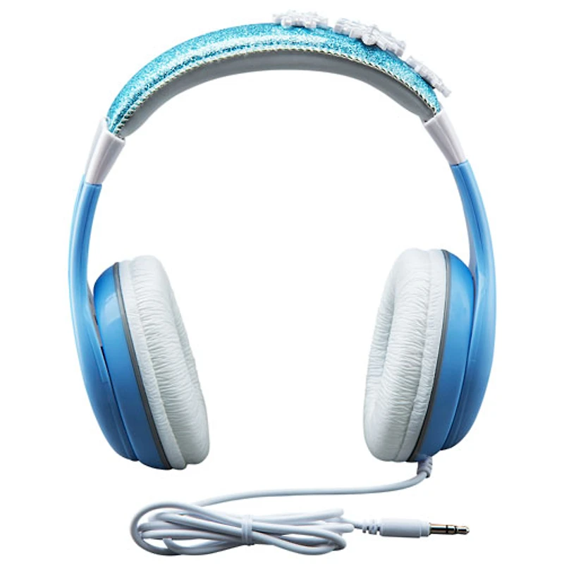 Casque d'écoute à suppression du bruit Frozen II de KIDdesigns pour enfants - Blanc/Bleu