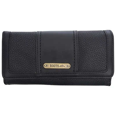 Pochette-portefeuille à trois volets RFID Pineridge de Roots - Noir