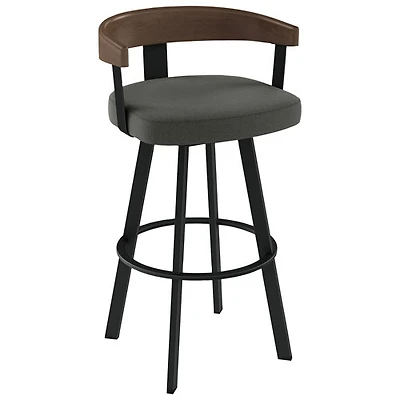 Lars Contemporary Counter Height Barstool - Grey/Black/Brown