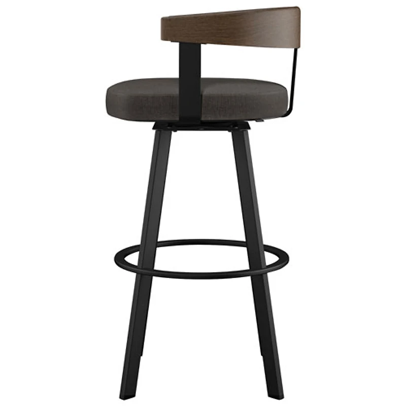 Lars Contemporary Counter Height Barstool - Grey/Black/Brown