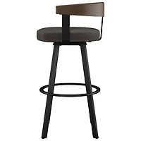 Lars Contemporary Counter Height Barstool - Grey/Black/Brown