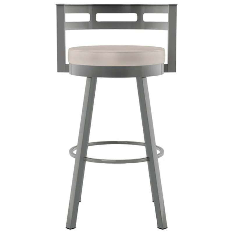 Render Contemporary Bar Height Barstool - Cream/Glossy Grey