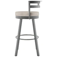 Render Contemporary Bar Height Barstool - Cream/Glossy Grey