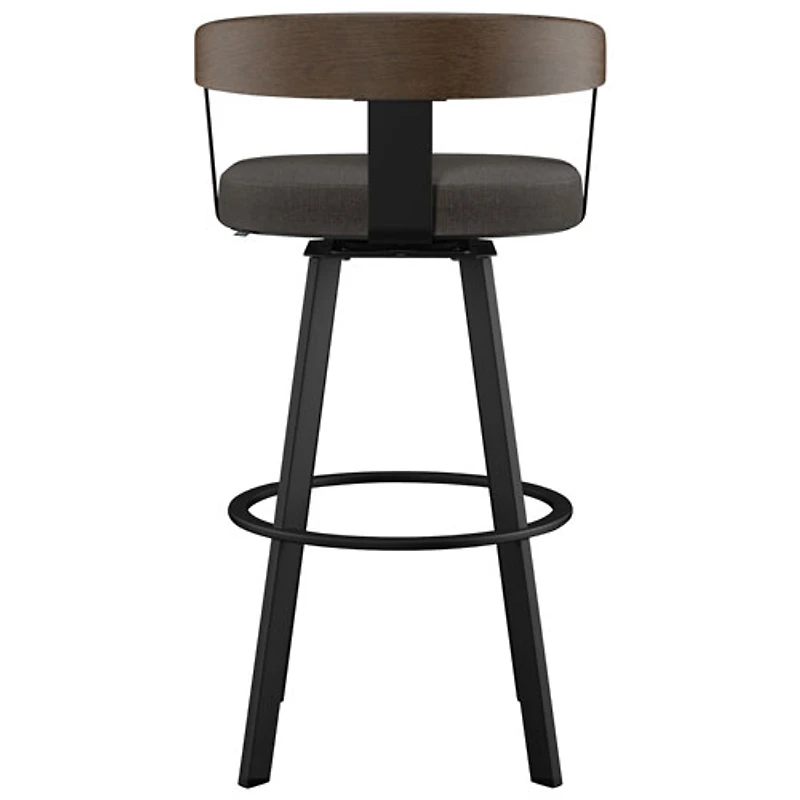 Lars Contemporary Bar Height Barstool - Grey/Black/Brown