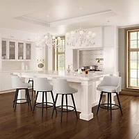 Duncan Transitional Counter Height Barstool - Pale Grey/Black