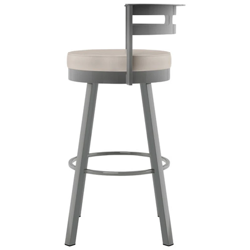 Render Contemporary Counter Height Barstool - Cream/Glossy Grey