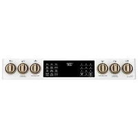 Café 30" 5.7 Cu. Ft. True Convection 6-Burner Slide-In Gas Range (CC2S900P4MW2) - Matte White