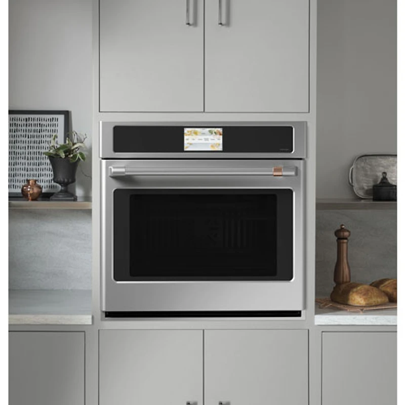 Four mural électrique convection véritable autonettoyant 5 pi³ 30 po Café (CTS70DP2NS1) - Inox