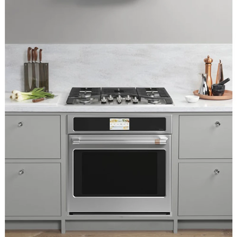 Four mural électrique convection véritable autonettoyant 5 pi³ 30 po Café (CTS70DP2NS1) - Inox