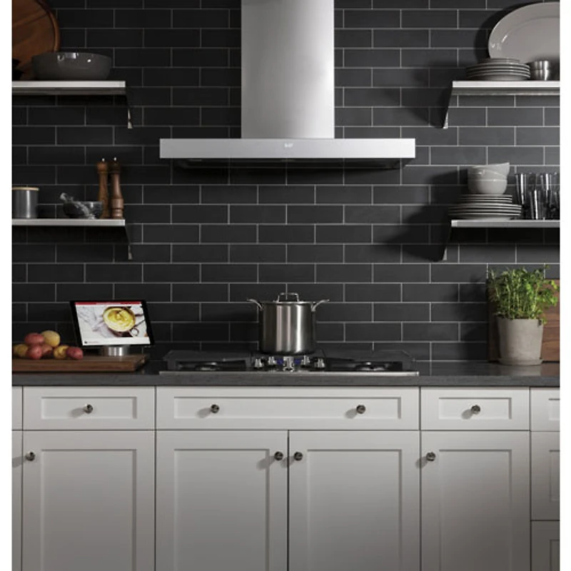 GE Smart Designer 36" Wall Mount Range Hood (UVW9361SLSS) - Stainless Steel